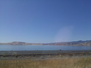 Reservoir at the top of Pacheco Pass