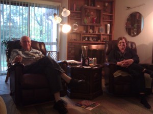 Mommy and Daddy B in their chairs